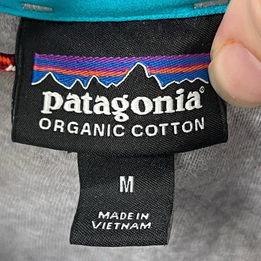 Patagonia Gray Organic Cotton Snap-T Pullover Quilted Outdoor Size Medium M - Picture 5 of 13